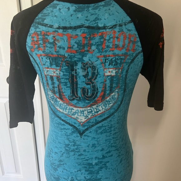 Affliction | Top medium Quarter Sleeve Shirt ... - Picture 4 of 6